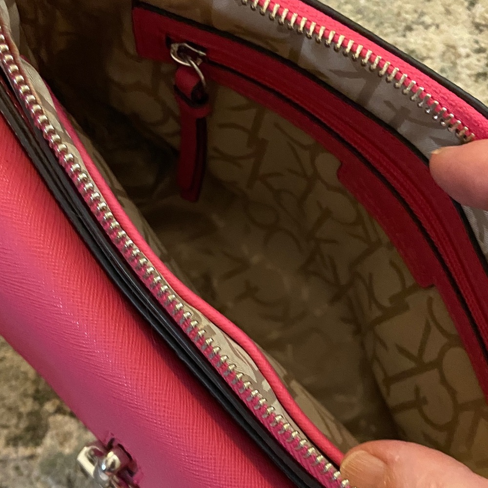 Calvin Klein Pink and Brown Crossbody Bag - Picture 3 of 12